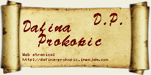 Dafina Prokopić vizit kartica